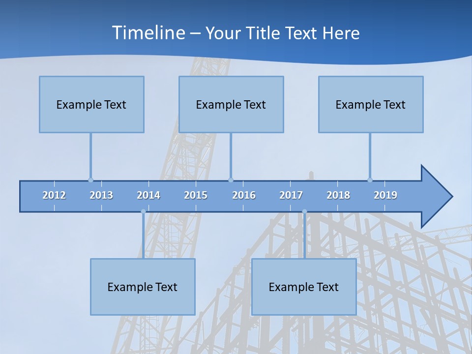A Crane On Top Of A Building With A Sky Background PowerPoint Template