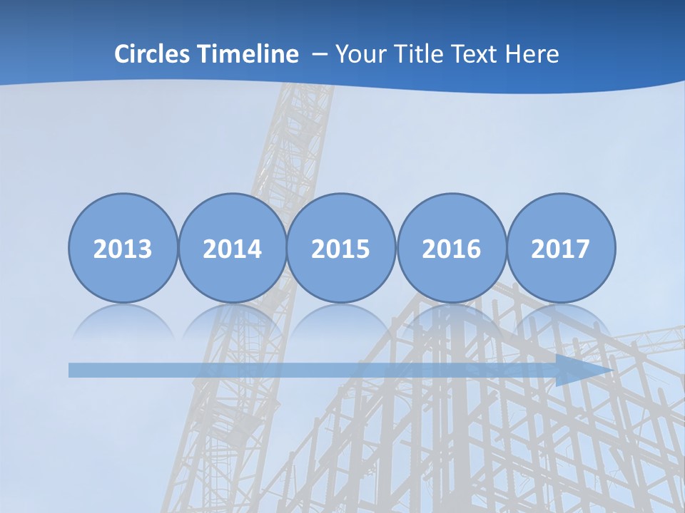 A Crane On Top Of A Building With A Sky Background PowerPoint Template