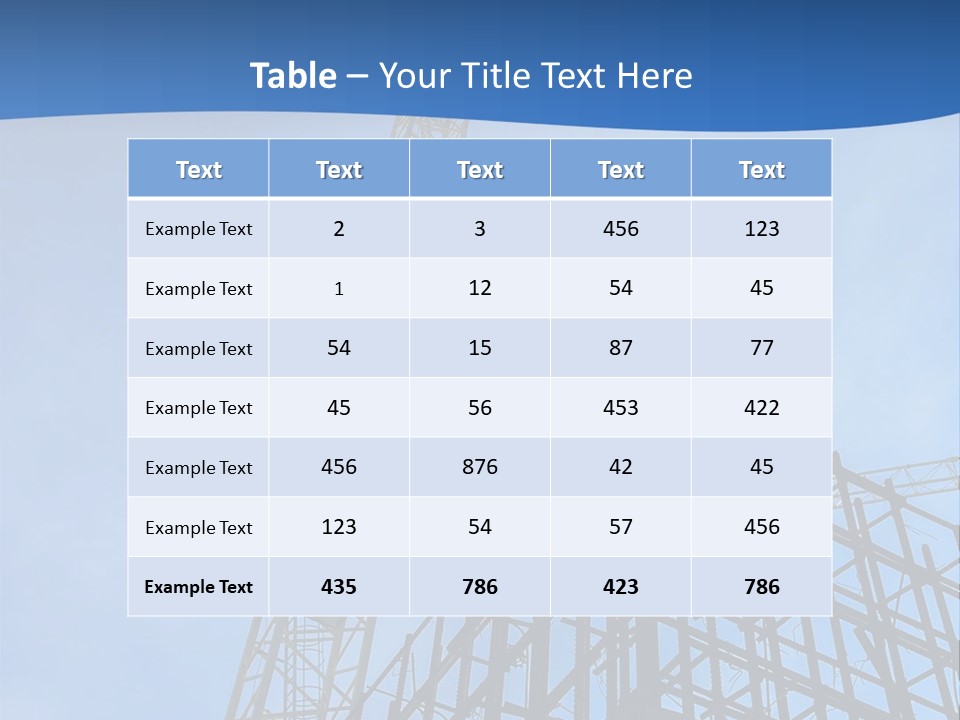 A Crane On Top Of A Building With A Sky Background PowerPoint Template