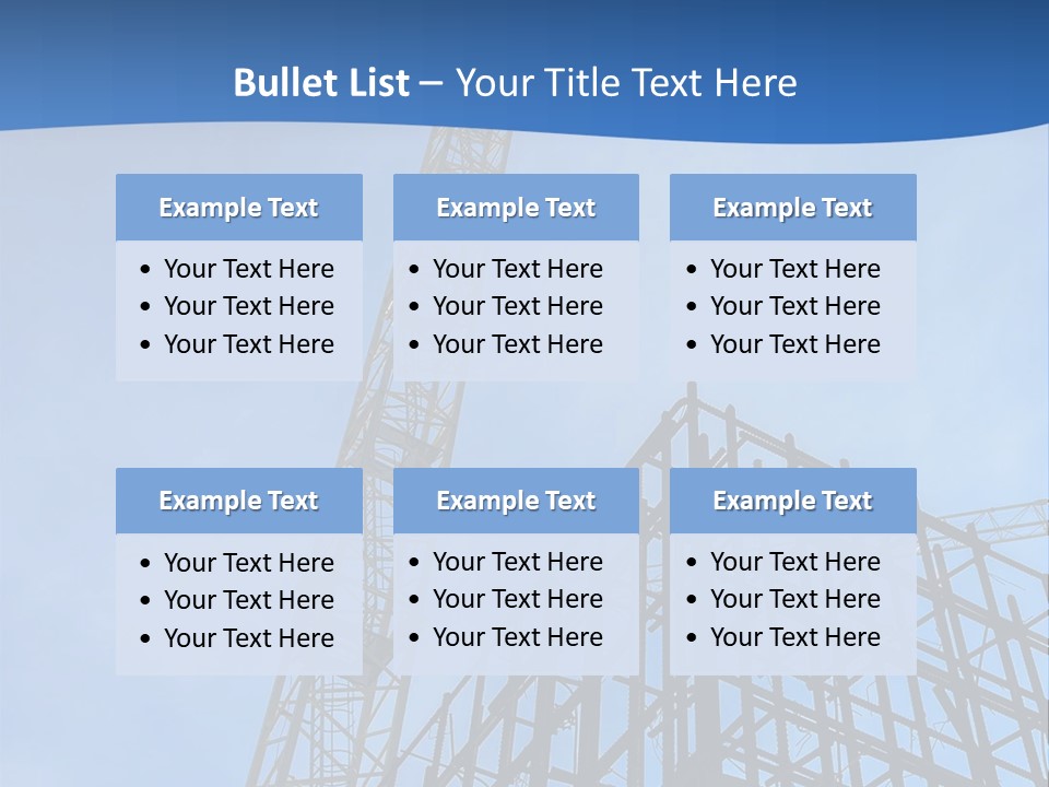 A Crane On Top Of A Building With A Sky Background PowerPoint Template