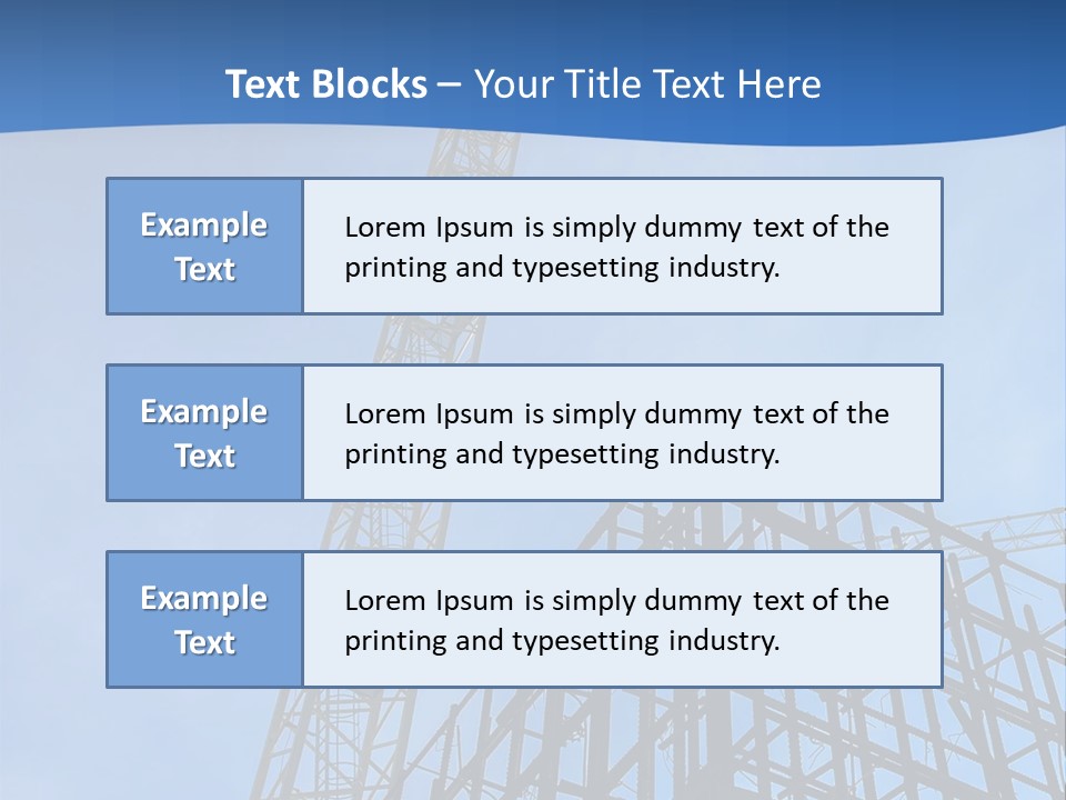 A Crane On Top Of A Building With A Sky Background PowerPoint Template