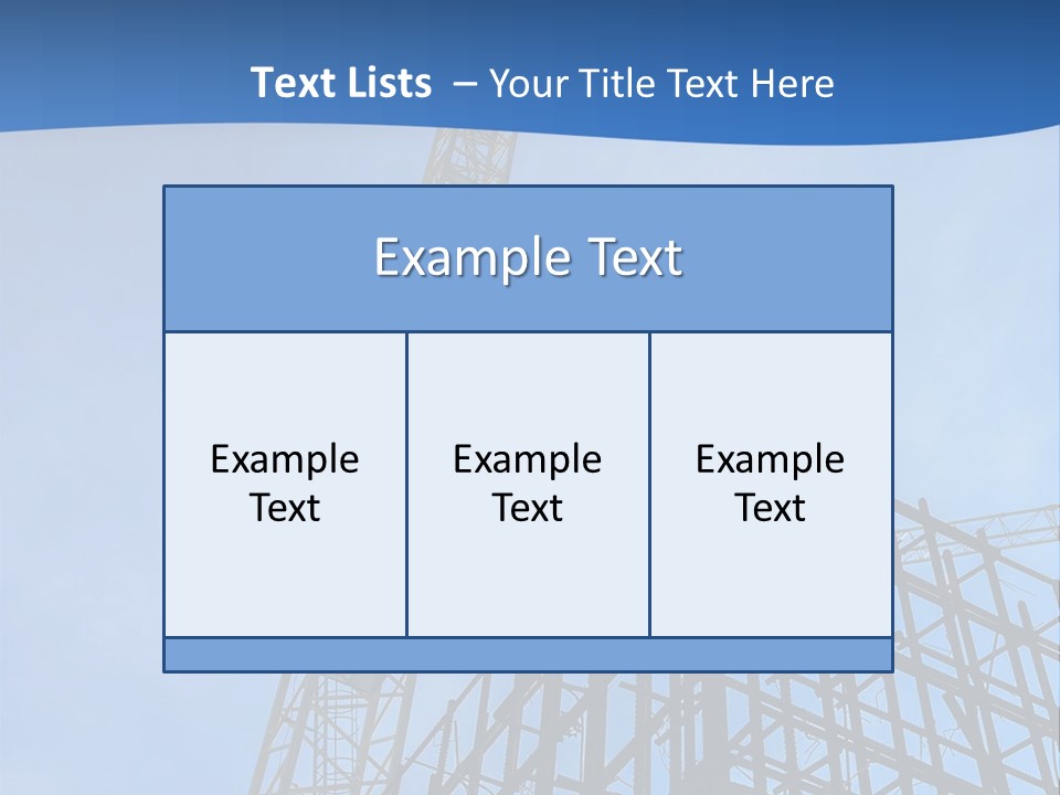 A Crane On Top Of A Building With A Sky Background PowerPoint Template