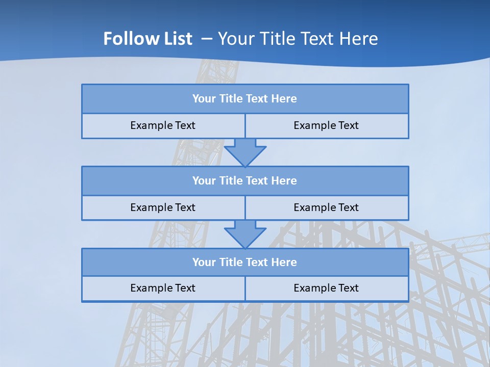 A Crane On Top Of A Building With A Sky Background PowerPoint Template