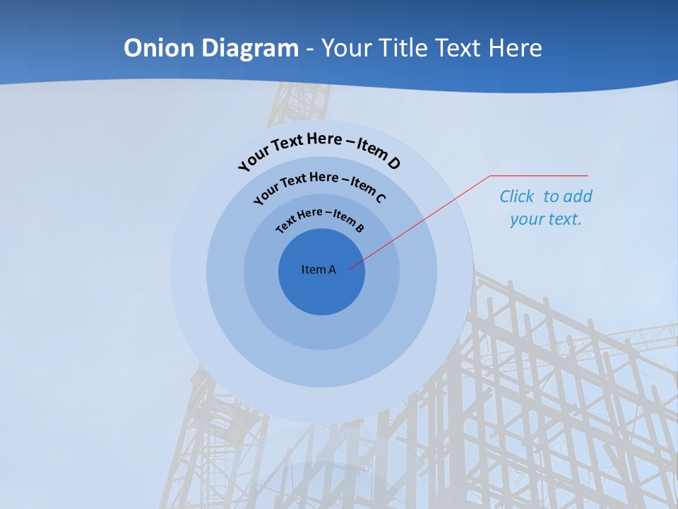 A Crane On Top Of A Building With A Sky Background PowerPoint Template