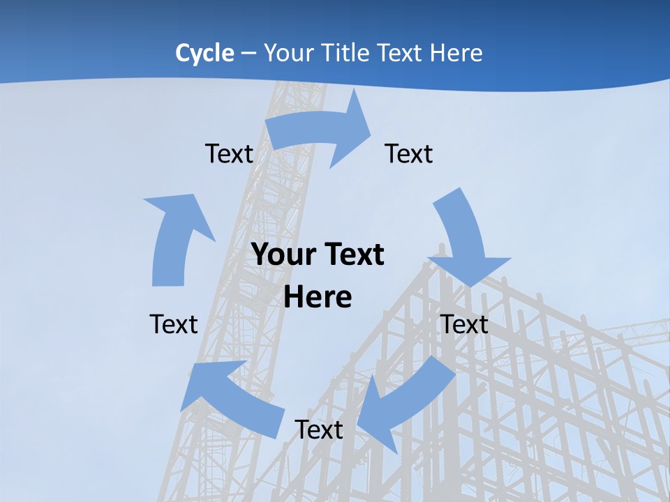 A Crane On Top Of A Building With A Sky Background PowerPoint Template