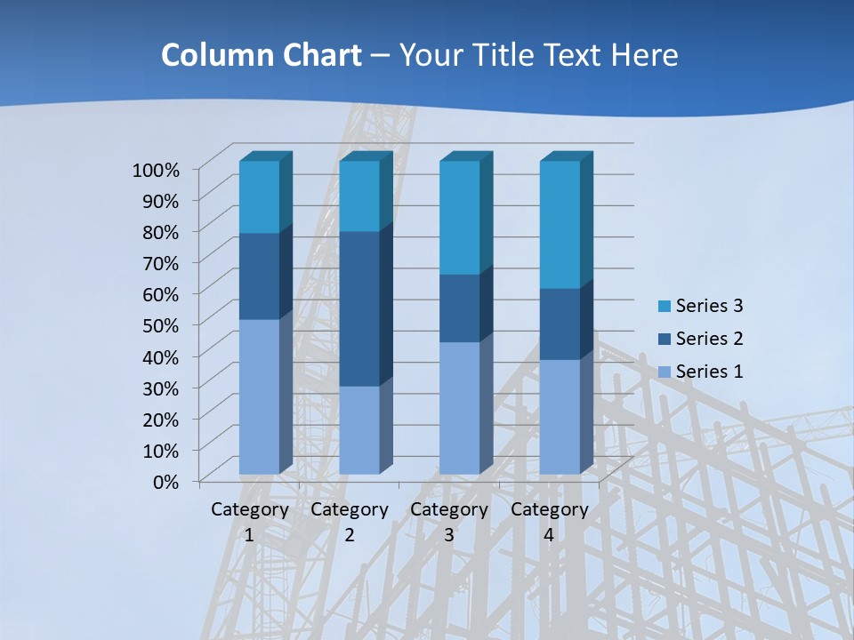 A Crane On Top Of A Building With A Sky Background PowerPoint Template