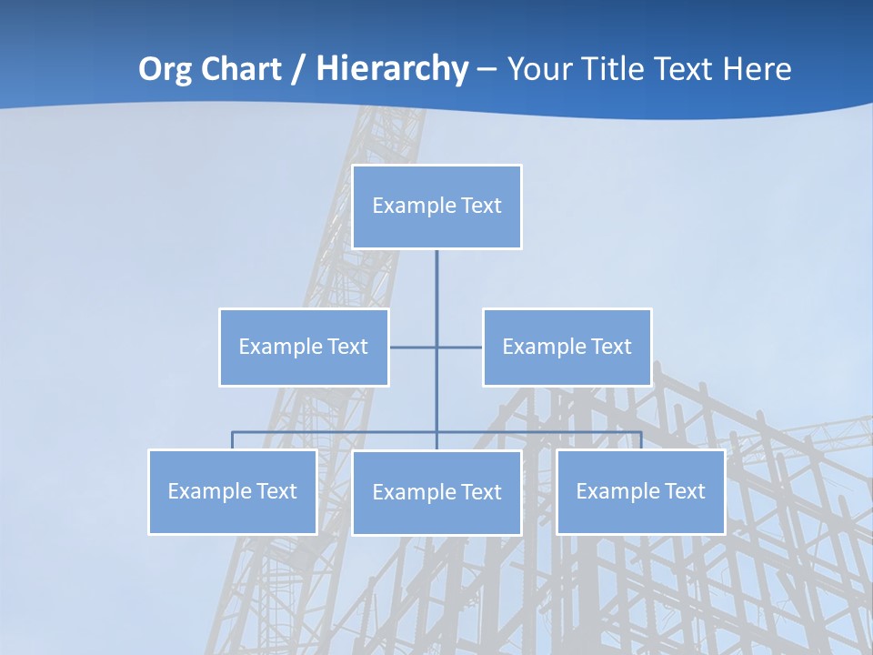 A Crane On Top Of A Building With A Sky Background PowerPoint Template