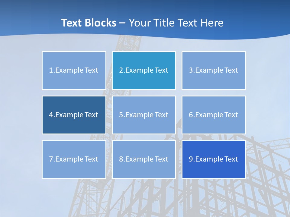 A Crane On Top Of A Building With A Sky Background PowerPoint Template