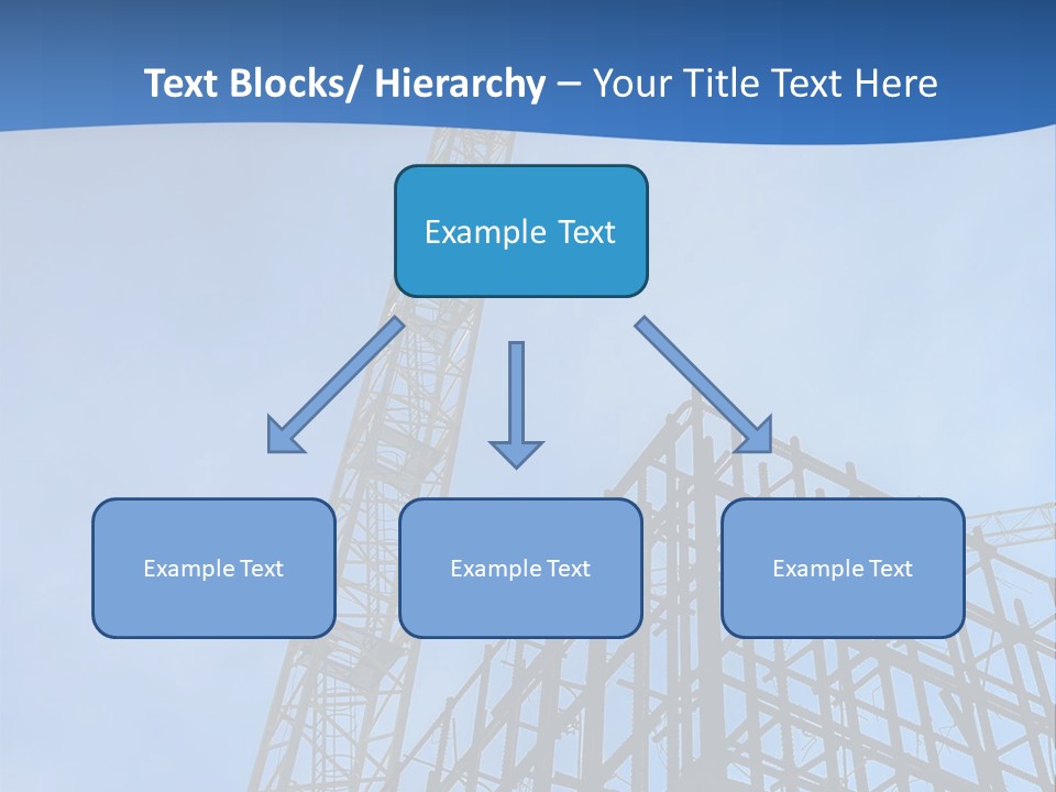 A Crane On Top Of A Building With A Sky Background PowerPoint Template