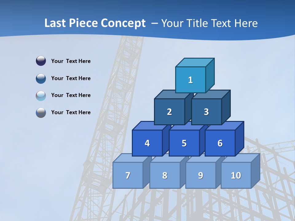 A Crane On Top Of A Building With A Sky Background PowerPoint Template