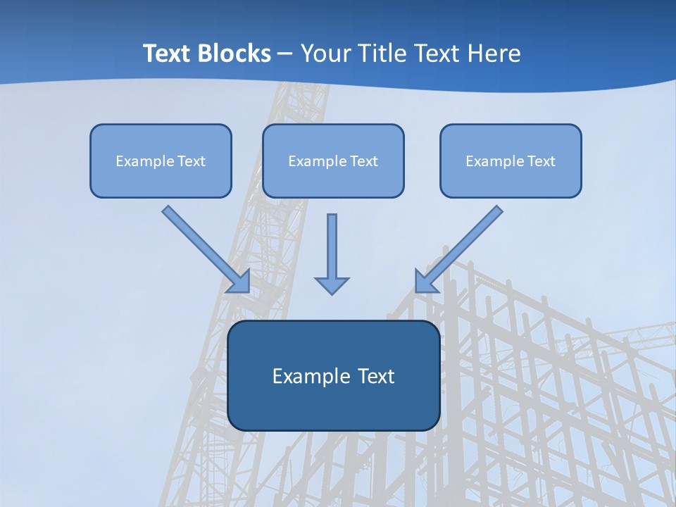 A Crane On Top Of A Building With A Sky Background PowerPoint Template