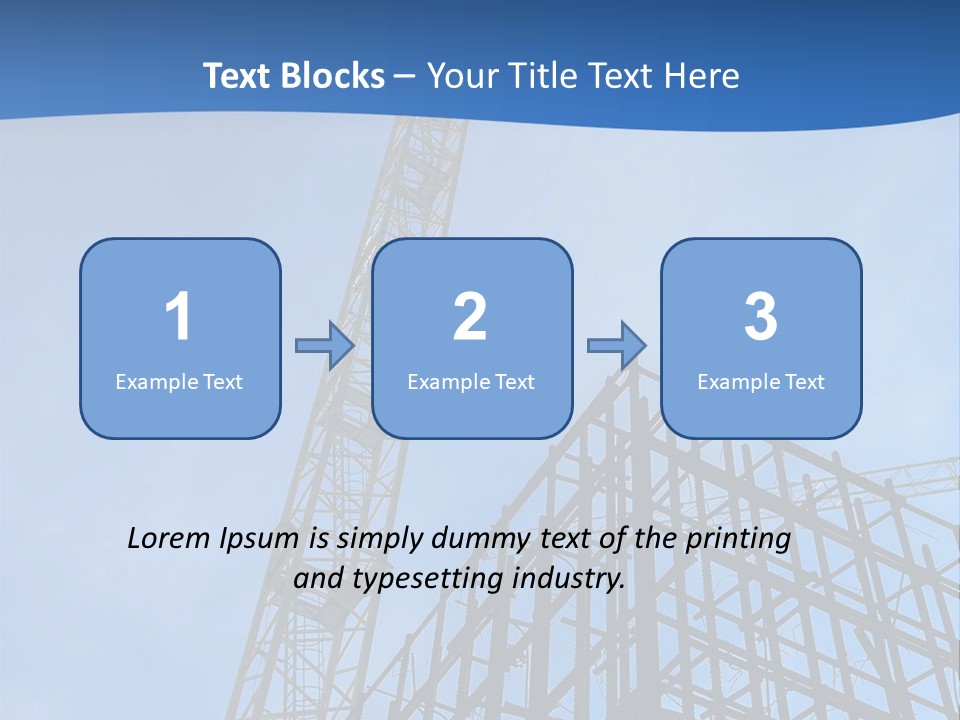A Crane On Top Of A Building With A Sky Background PowerPoint Template
