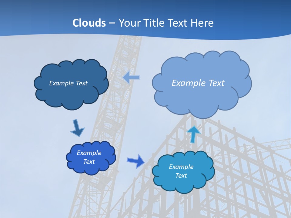 A Crane On Top Of A Building With A Sky Background PowerPoint Template