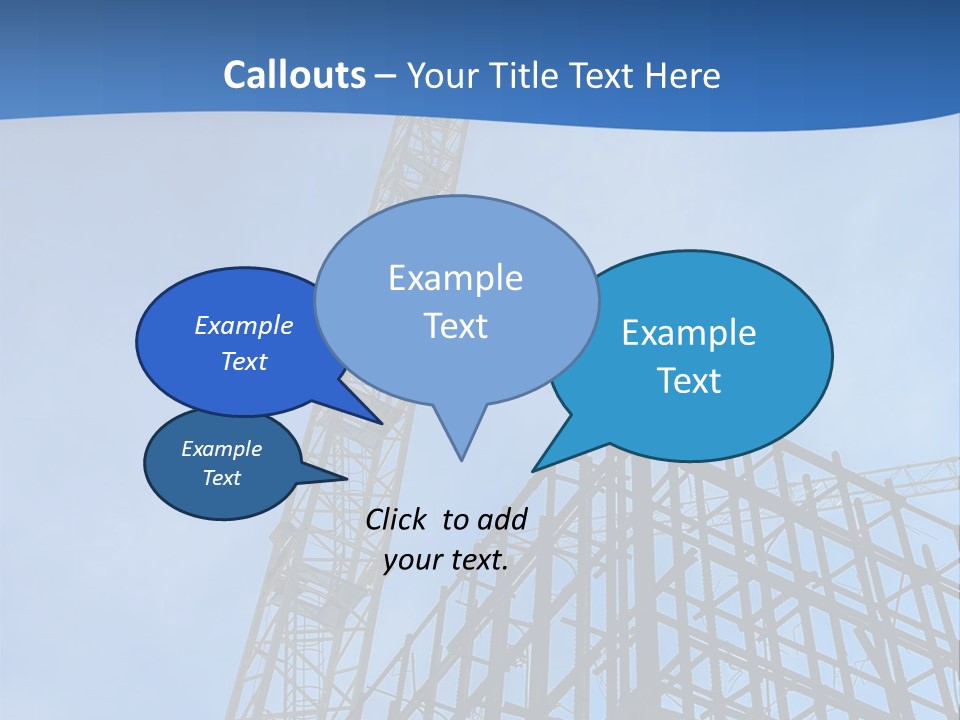 A Crane On Top Of A Building With A Sky Background PowerPoint Template