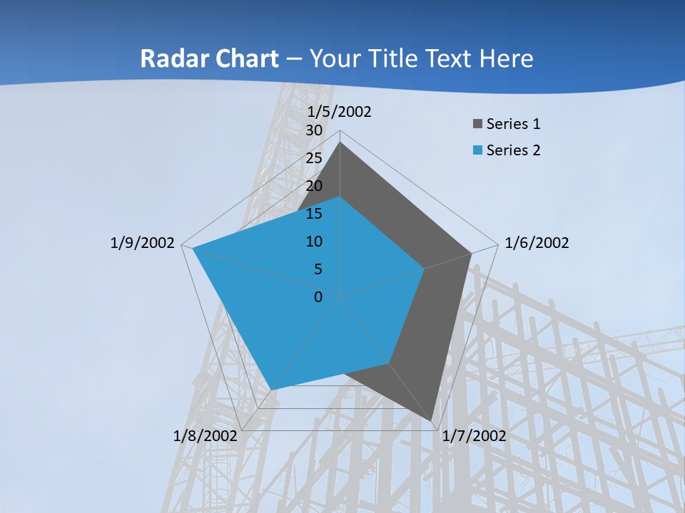 A Crane On Top Of A Building With A Sky Background PowerPoint Template