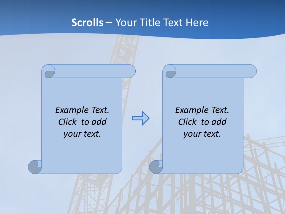 A Crane On Top Of A Building With A Sky Background PowerPoint Template