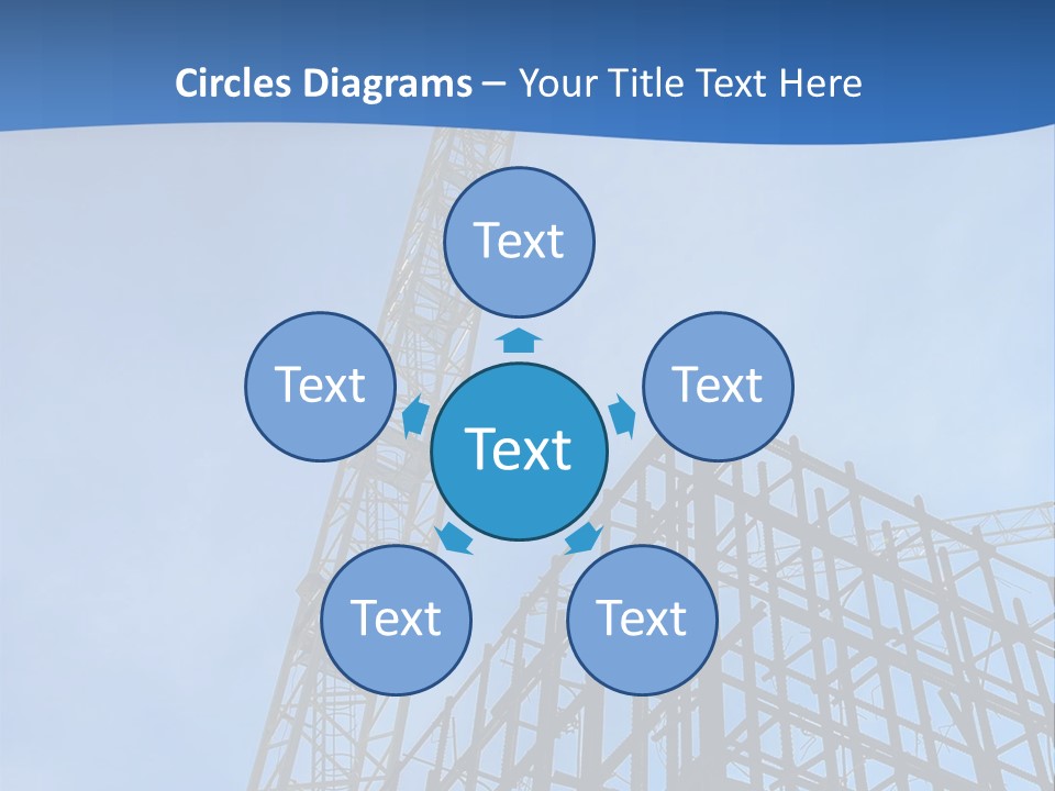 A Crane On Top Of A Building With A Sky Background PowerPoint Template