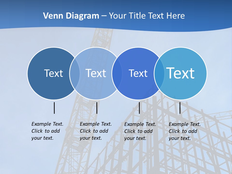 A Crane On Top Of A Building With A Sky Background PowerPoint Template