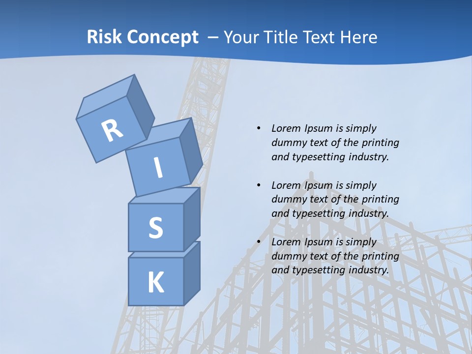 A Crane On Top Of A Building With A Sky Background PowerPoint Template