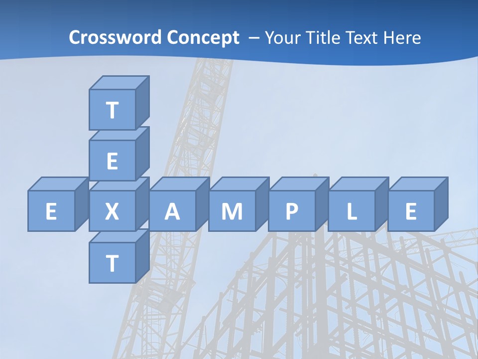 A Crane On Top Of A Building With A Sky Background PowerPoint Template
