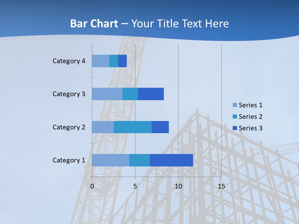 A Crane On Top Of A Building With A Sky Background PowerPoint Template