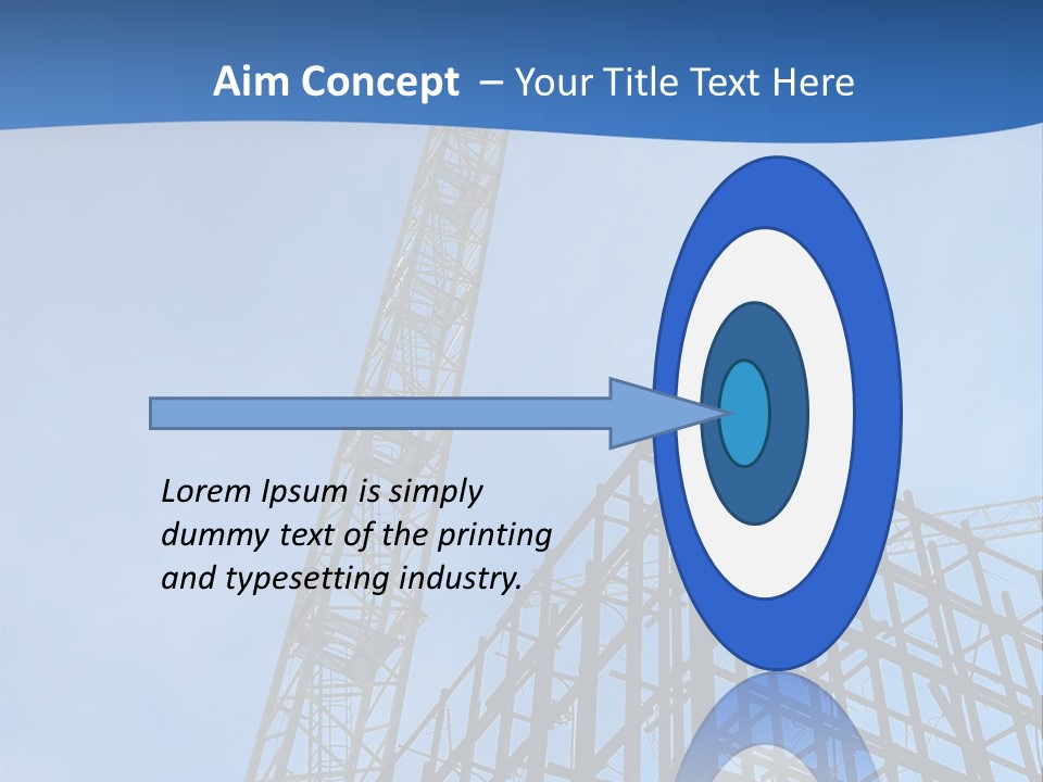 A Crane On Top Of A Building With A Sky Background PowerPoint Template
