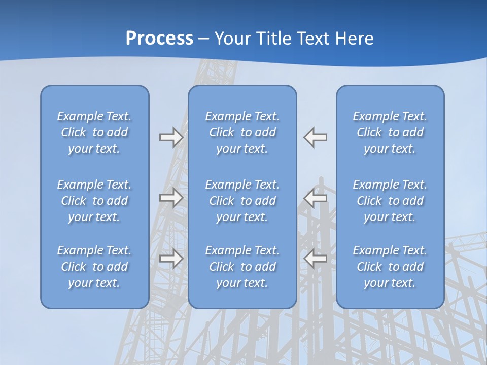 A Crane On Top Of A Building With A Sky Background PowerPoint Template