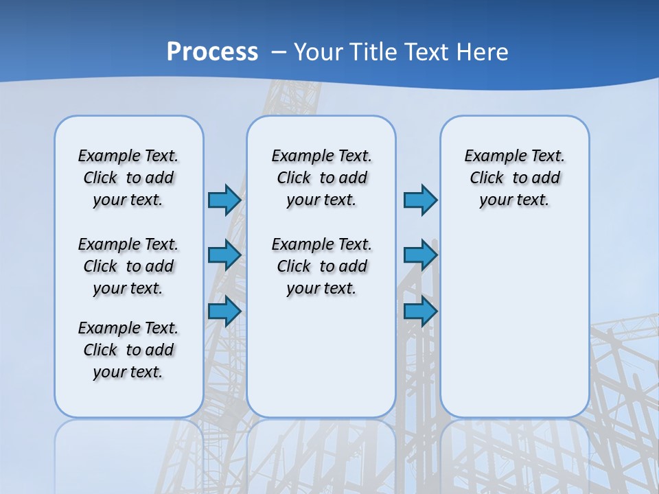 A Crane On Top Of A Building With A Sky Background PowerPoint Template