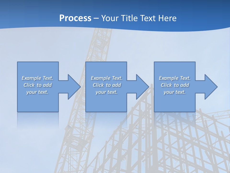 A Crane On Top Of A Building With A Sky Background PowerPoint Template