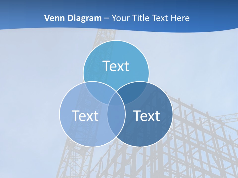A Crane On Top Of A Building With A Sky Background PowerPoint Template