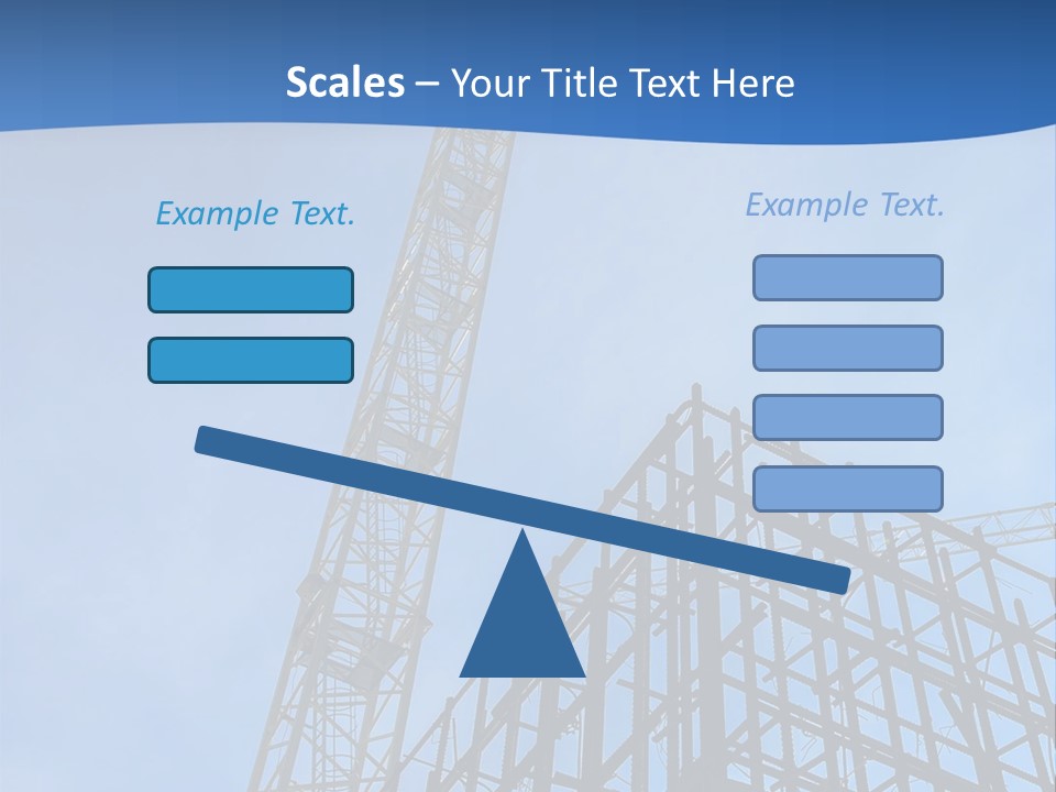 A Crane On Top Of A Building With A Sky Background PowerPoint Template