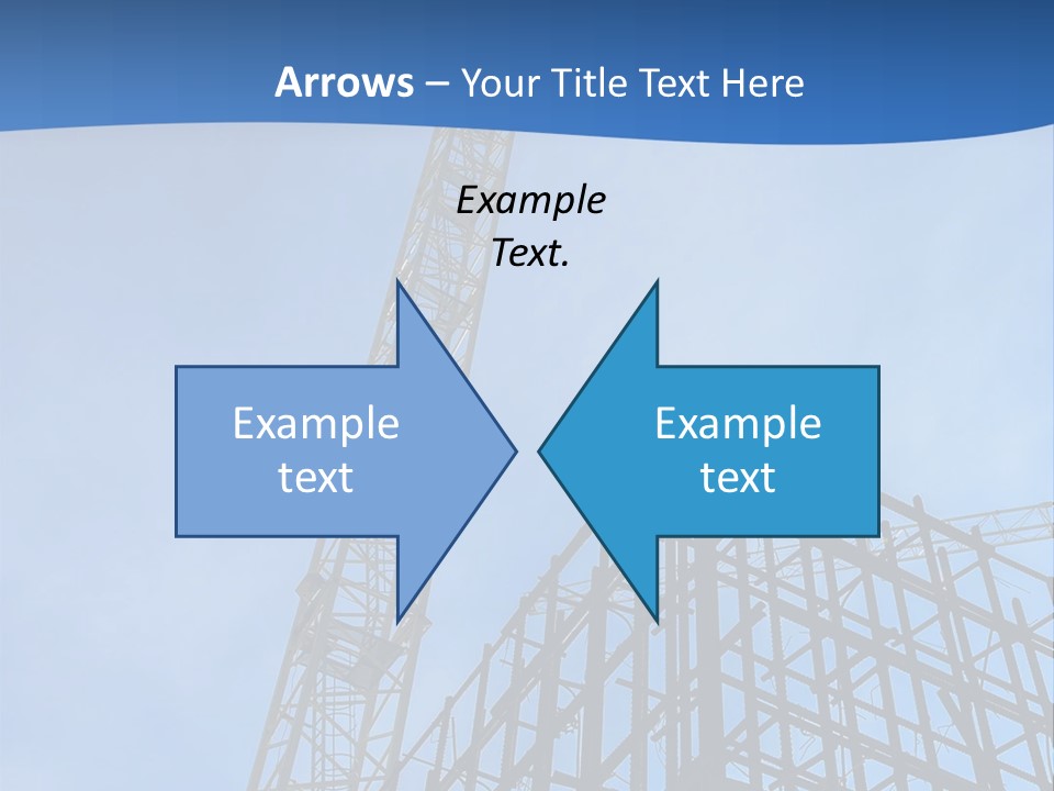 A Crane On Top Of A Building With A Sky Background PowerPoint Template