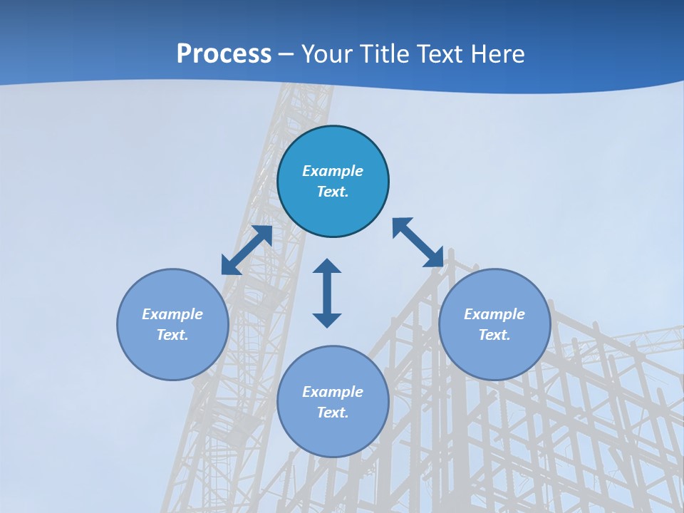 A Crane On Top Of A Building With A Sky Background PowerPoint Template