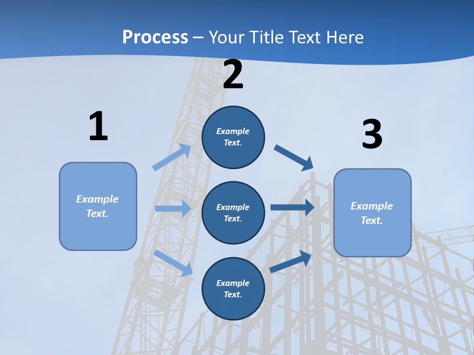 A Crane On Top Of A Building With A Sky Background PowerPoint Template