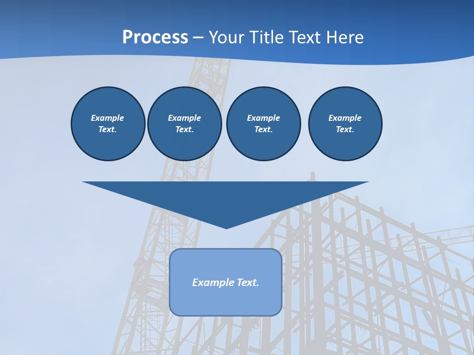 A Crane On Top Of A Building With A Sky Background PowerPoint Template