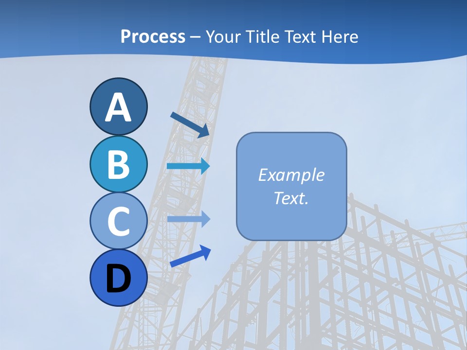 A Crane On Top Of A Building With A Sky Background PowerPoint Template