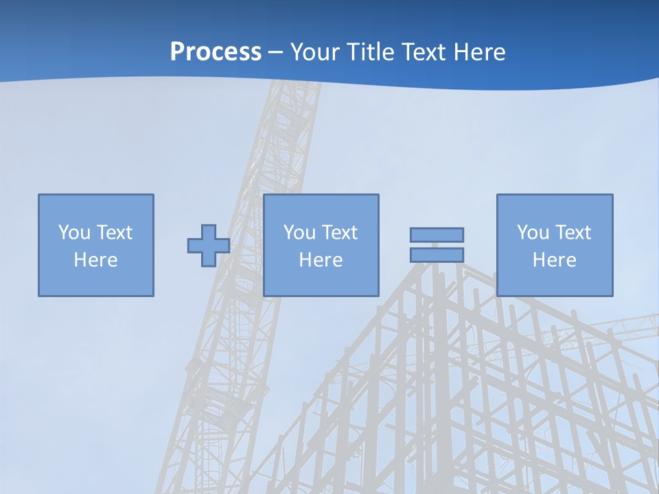 A Crane On Top Of A Building With A Sky Background PowerPoint Template