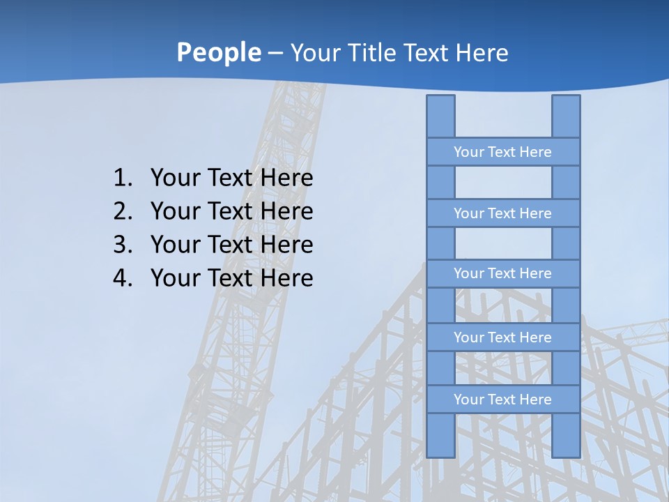 A Crane On Top Of A Building With A Sky Background PowerPoint Template