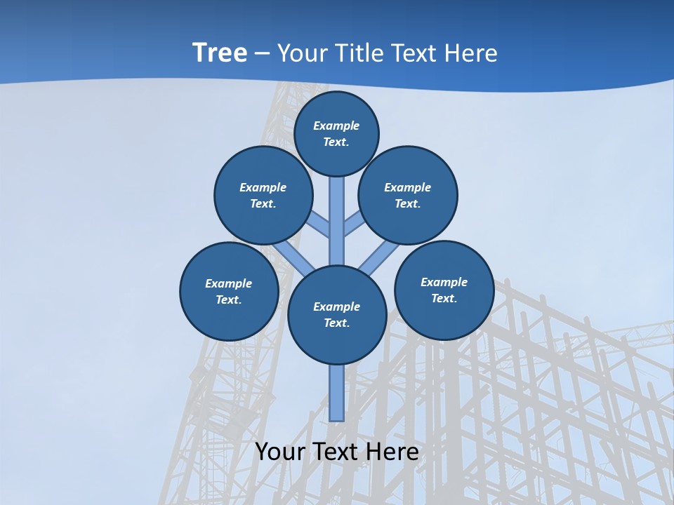 A Crane On Top Of A Building With A Sky Background PowerPoint Template