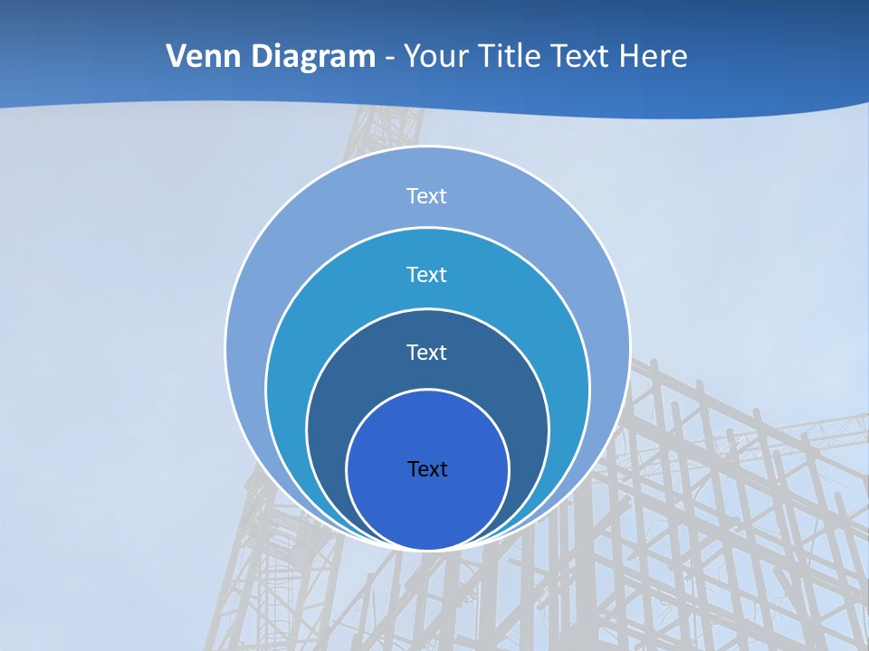 A Crane On Top Of A Building With A Sky Background PowerPoint Template