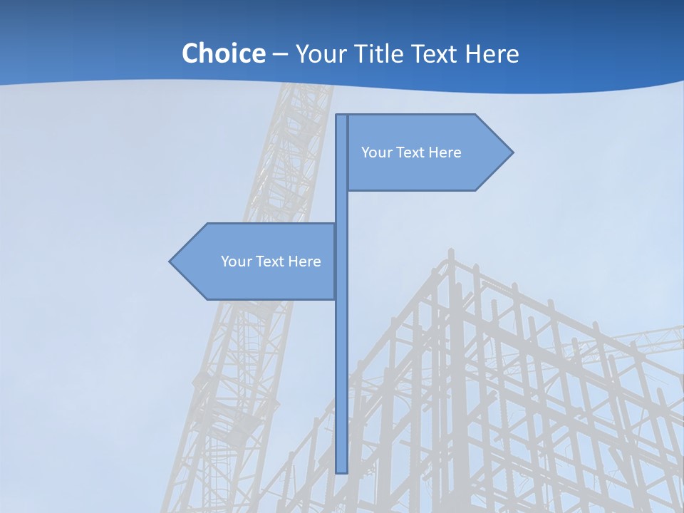 A Crane On Top Of A Building With A Sky Background PowerPoint Template
