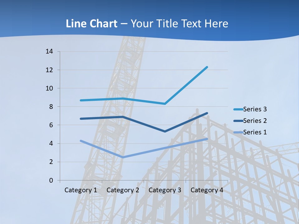 A Crane On Top Of A Building With A Sky Background PowerPoint Template