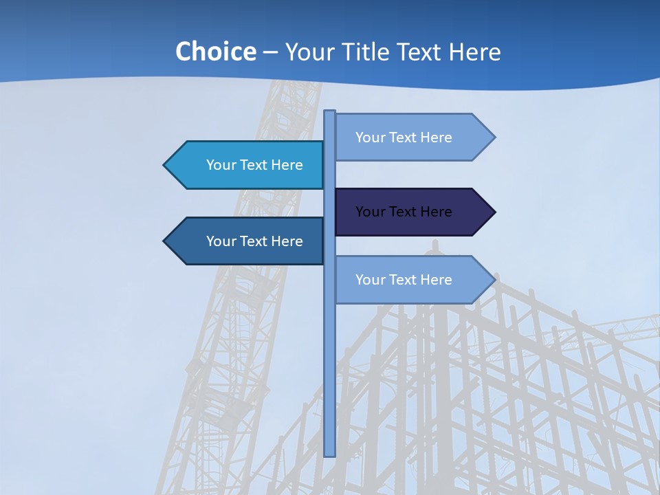 A Crane On Top Of A Building With A Sky Background PowerPoint Template