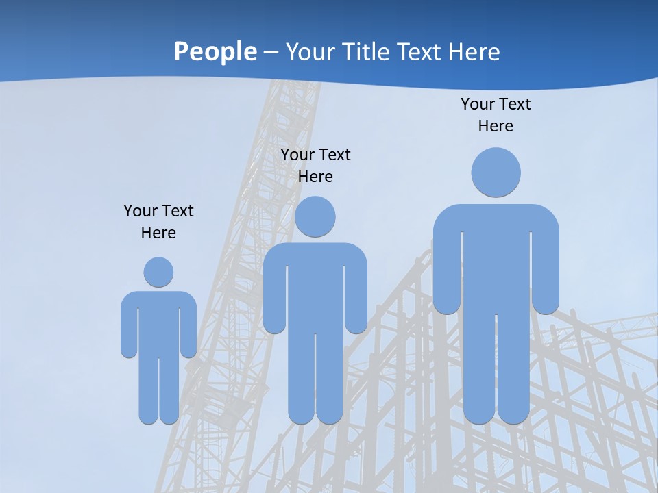 A Crane On Top Of A Building With A Sky Background PowerPoint Template
