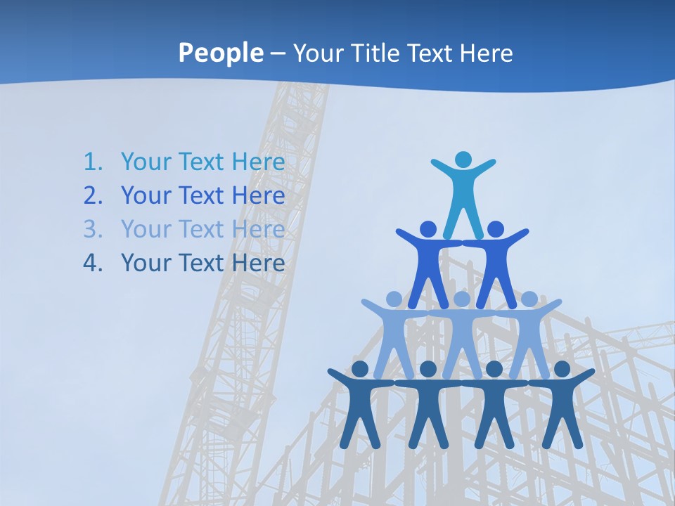 A Crane On Top Of A Building With A Sky Background PowerPoint Template