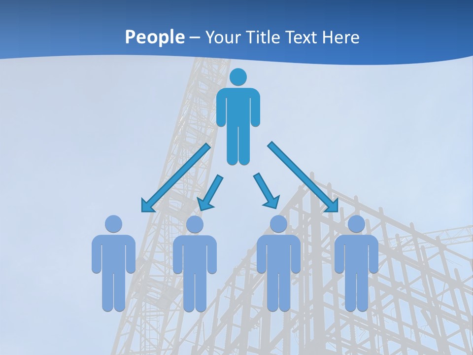 A Crane On Top Of A Building With A Sky Background PowerPoint Template