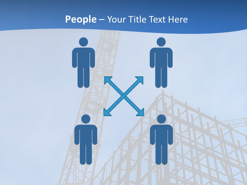 A Crane On Top Of A Building With A Sky Background PowerPoint Template