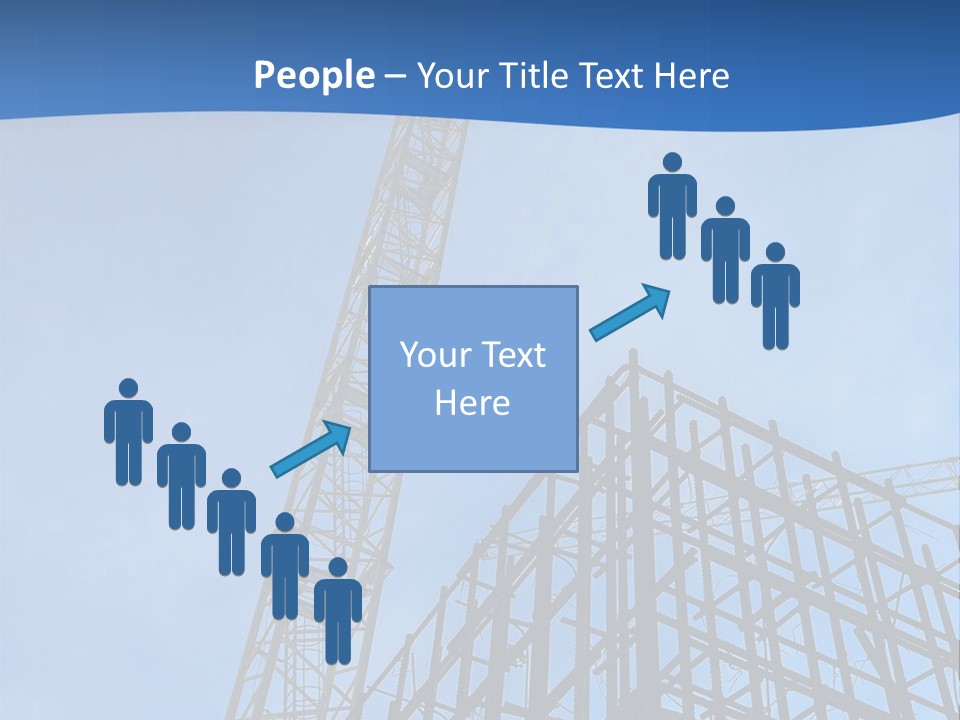 A Crane On Top Of A Building With A Sky Background PowerPoint Template