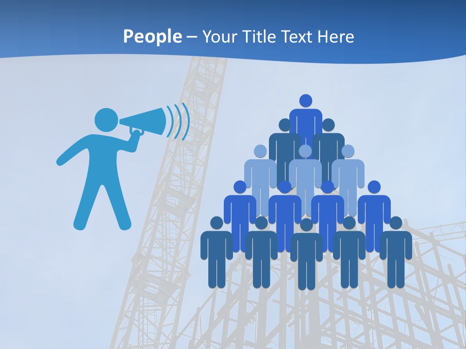 A Crane On Top Of A Building With A Sky Background PowerPoint Template