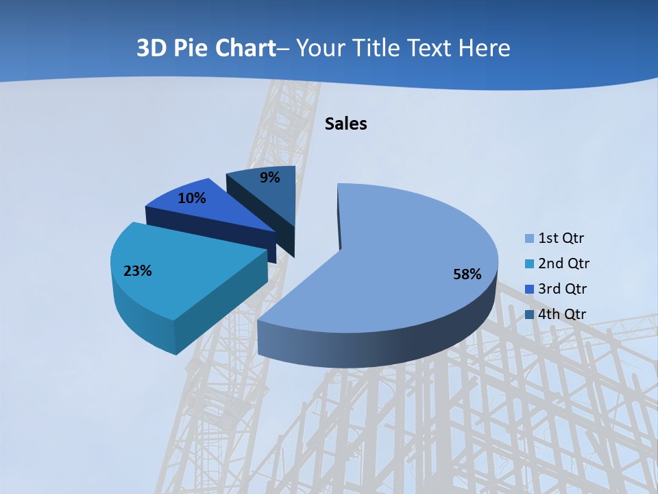 A Crane On Top Of A Building With A Sky Background PowerPoint Template